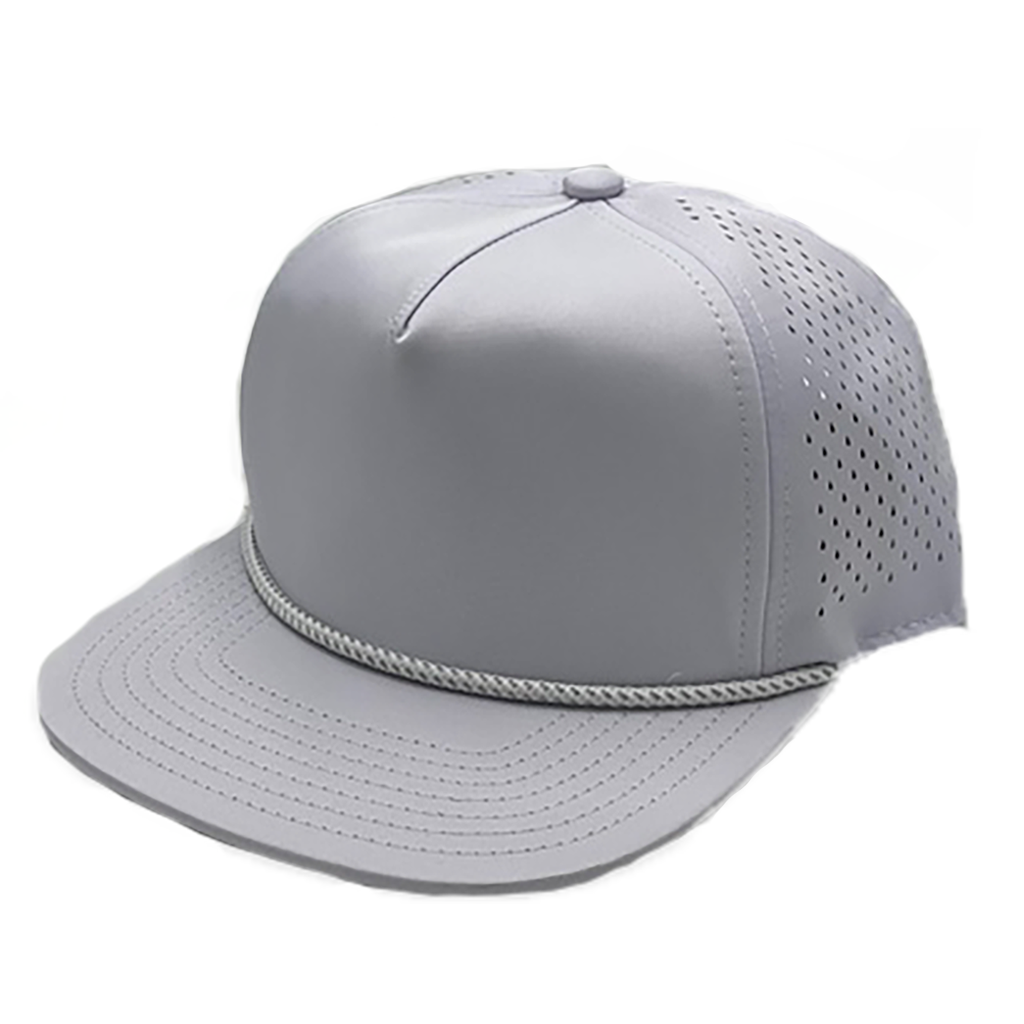 GNV-DT724FV - 5 Panels Droplets Mesh W/String Flat Bill