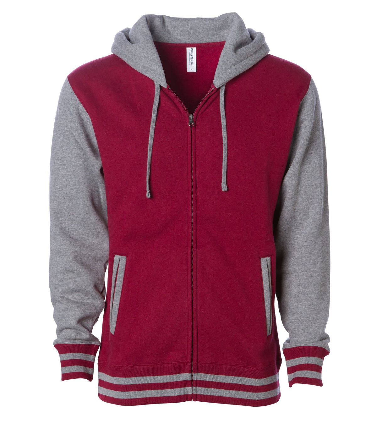 IND45UVZ Unisex Heavyweight Varsity Zip Hood