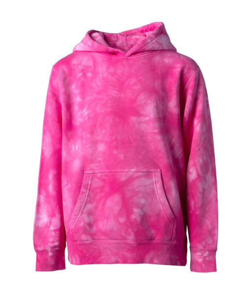 PRM1500TD - Youth Midweight Tie Dye Hooded Pullover