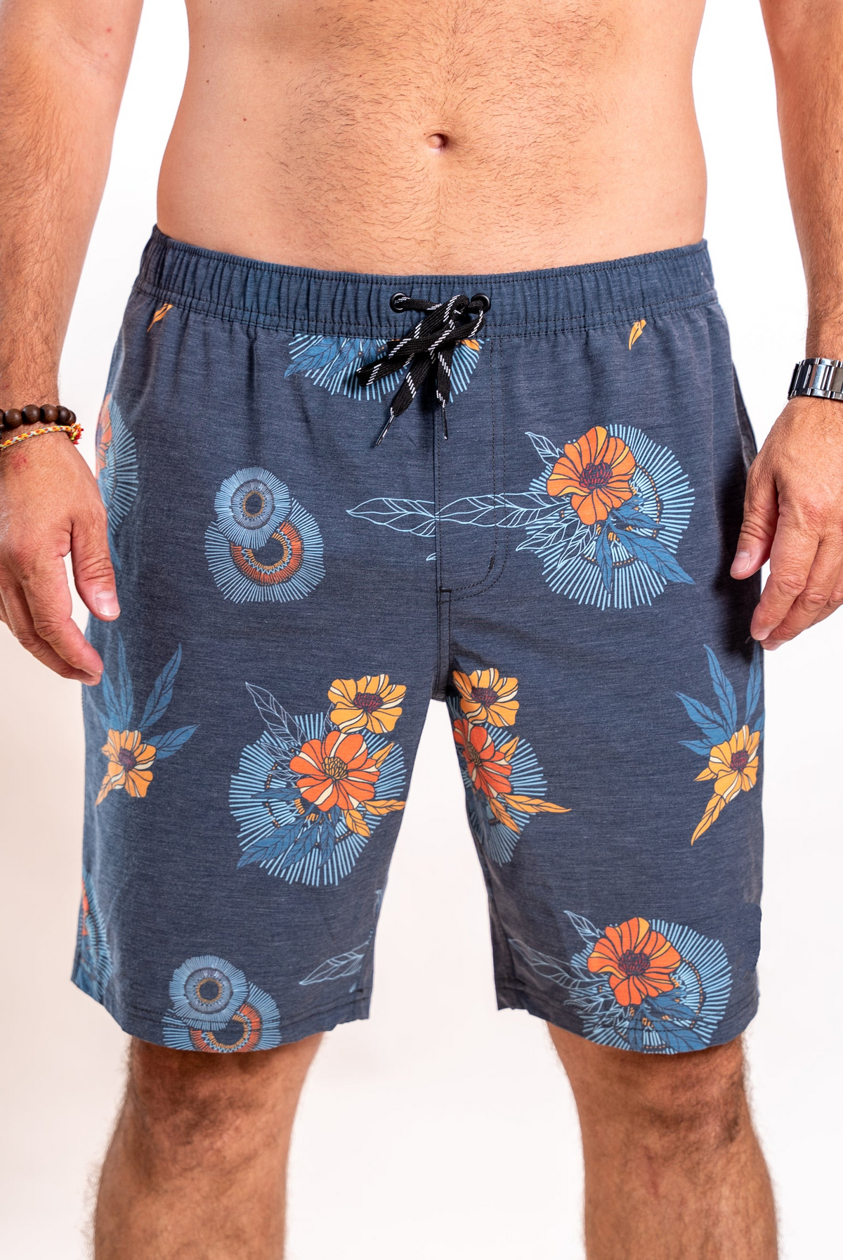 Aloha Vibes Volley Short - Navy Floral